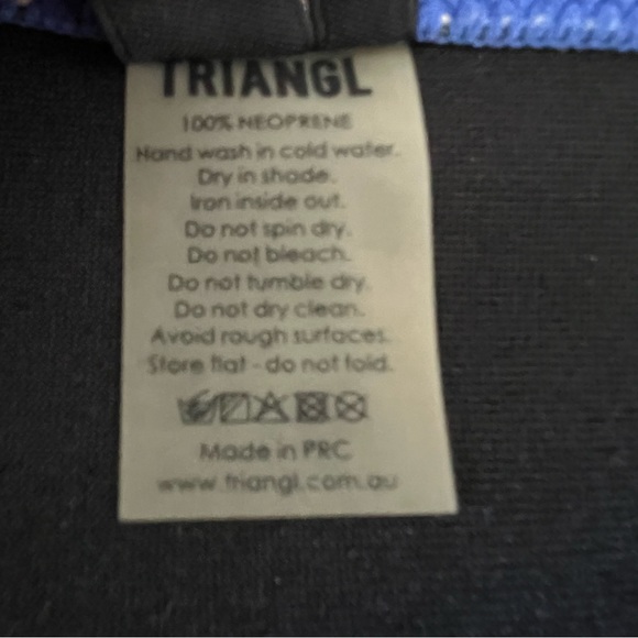 Triangl Blue Neoprene Women's Bikini Bottom - Picture 3 of 4